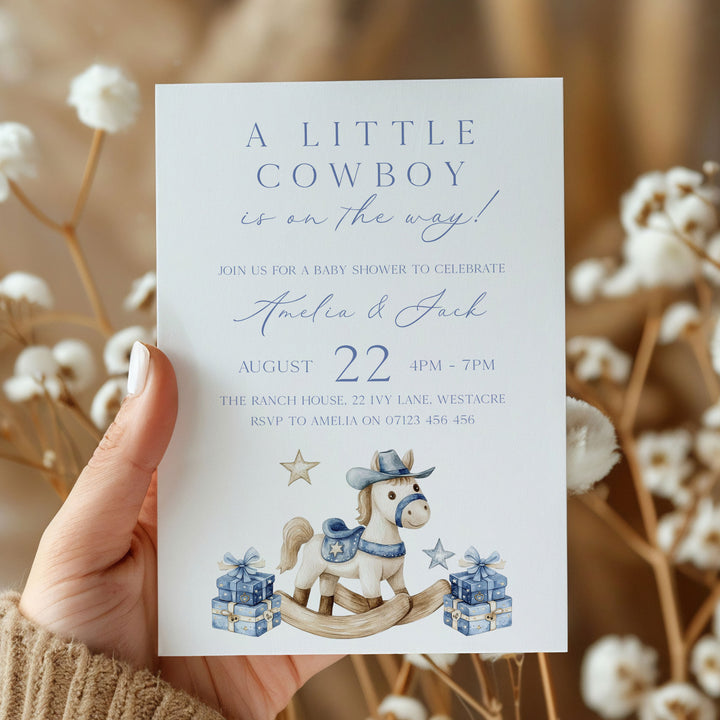 Cowboy Horse Baby Shower Invitation