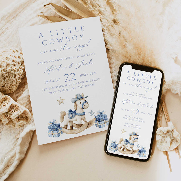 Cowboy Horse Baby Shower Invitation