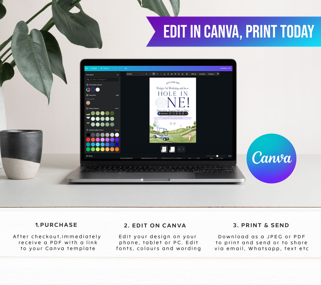 Hole In One First Birthday Invitation