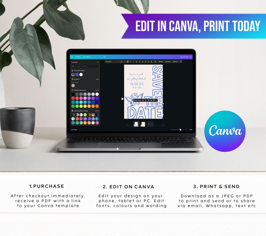 Blue Cupid Save The Date