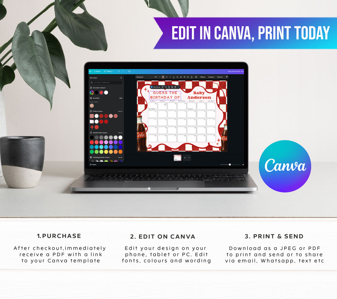 Guess The Baby Arrival Date Soda Game