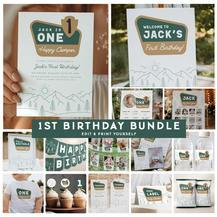 One Happy Camper Birthday Bundle