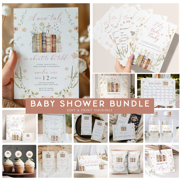 A New Chapter Begins Baby Shower Bundle