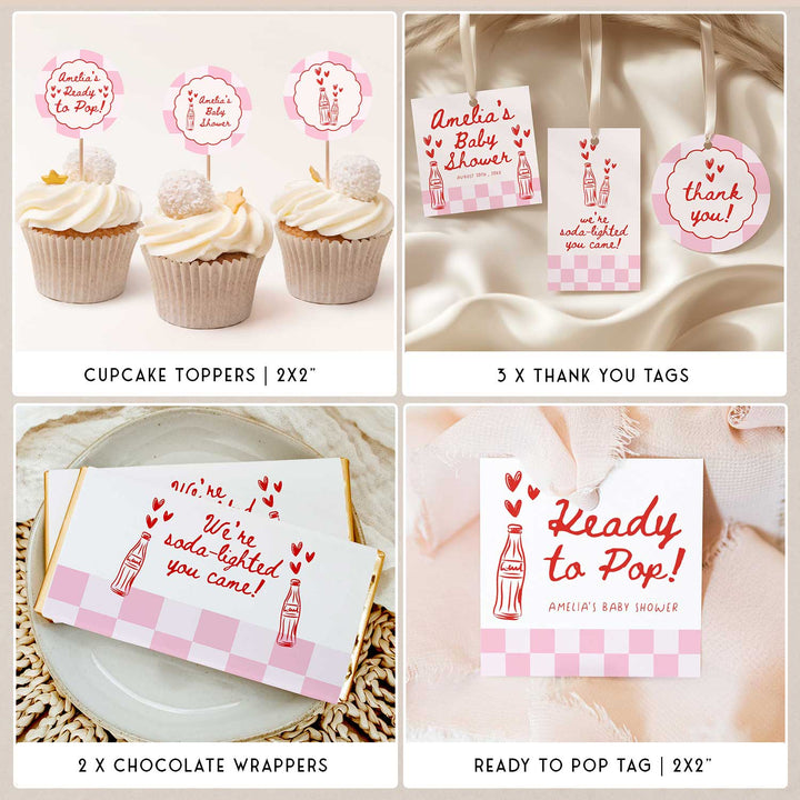 Pink Soda Ready To Pop Baby Shower Bundle