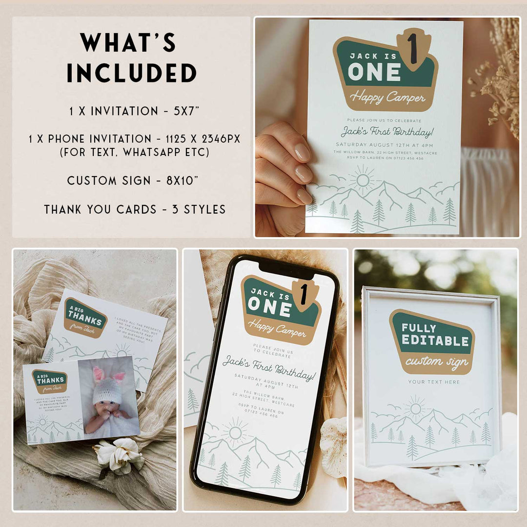 One Happy Camper Birthday Bundle