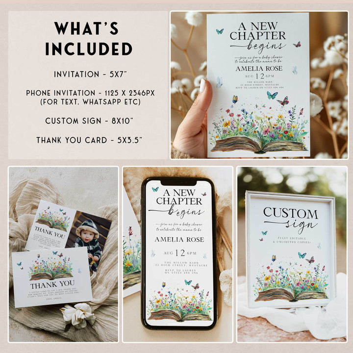 A New Chapter Begins Storybook Baby Shower Bundle