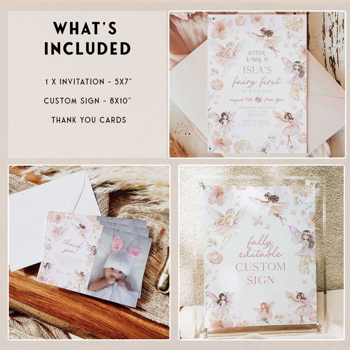 Fairy First Birthday Party Bundle