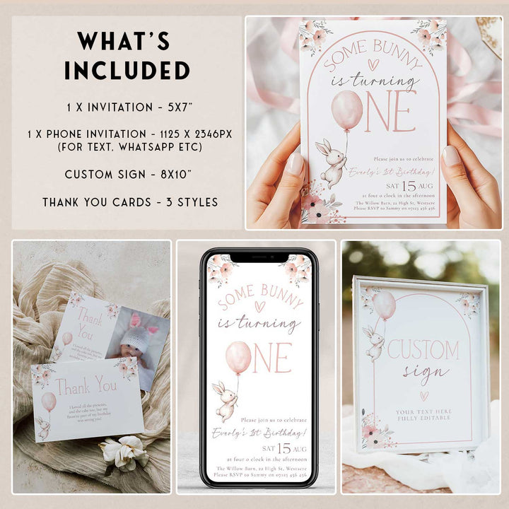 Some Bunny Is One Birthday Party Bundle