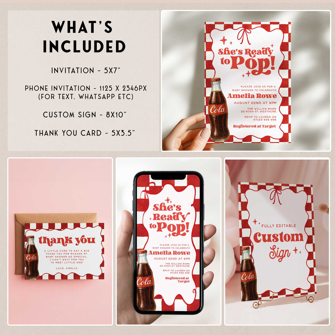 Retro Soda Ready To Pop Baby Shower Bundle
