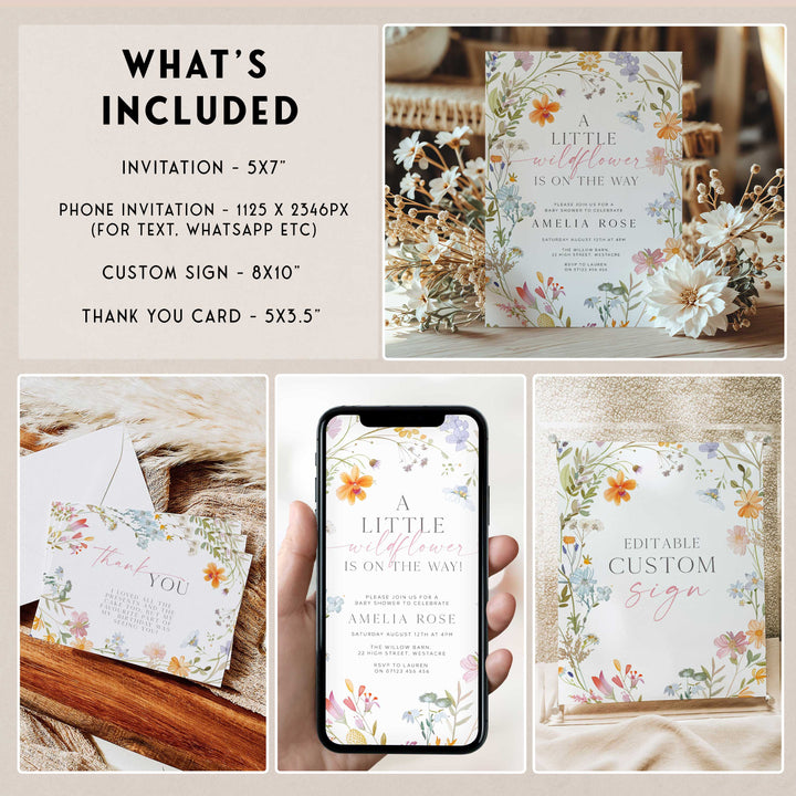 A Little Wildflower Baby Shower Bundle