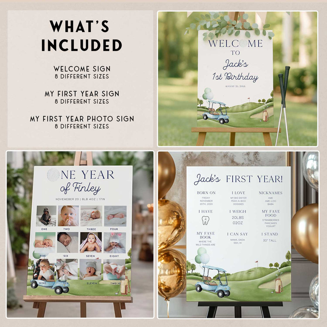 Hole In One Golf Birthday Party Bundle