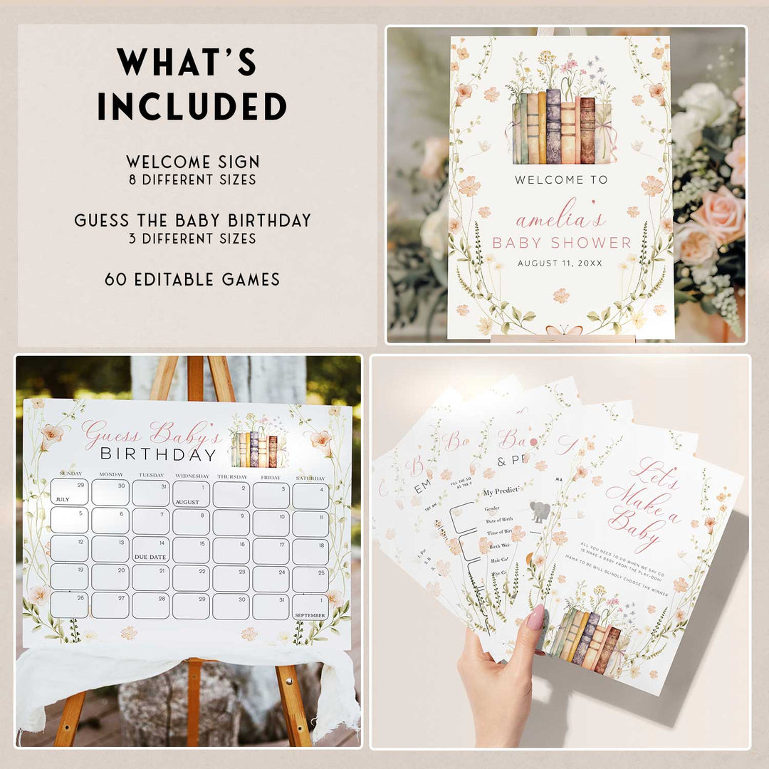 A New Chapter Begins Baby Shower Bundle