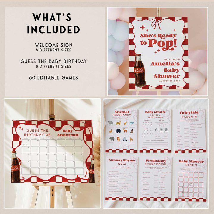 Retro Soda Ready To Pop Baby Shower Bundle