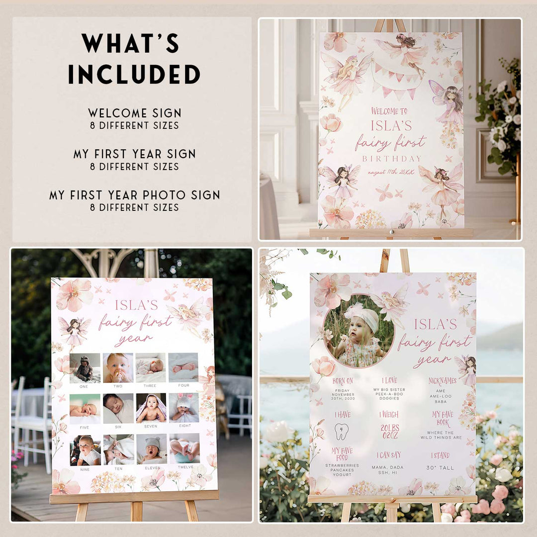 Fairy First Birthday Party Bundle