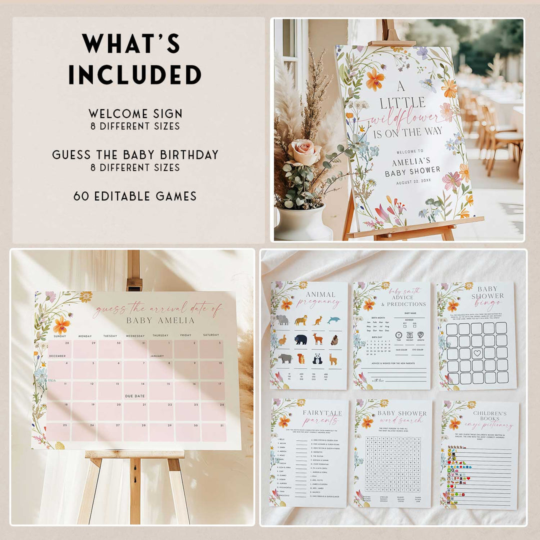 A Little Wildflower Baby Shower Bundle