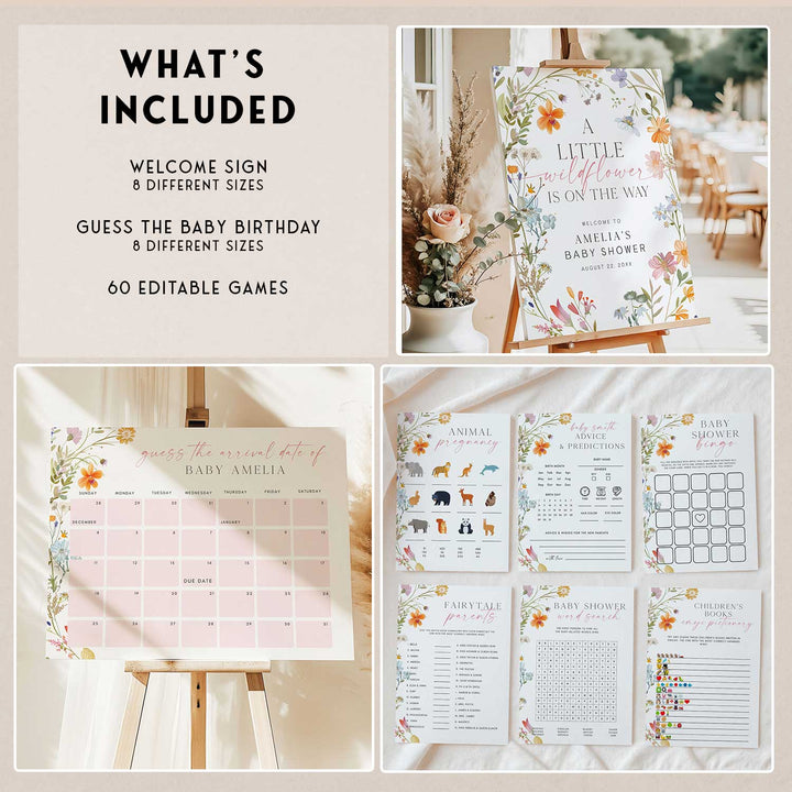 A Little Wildflower Baby Shower Bundle