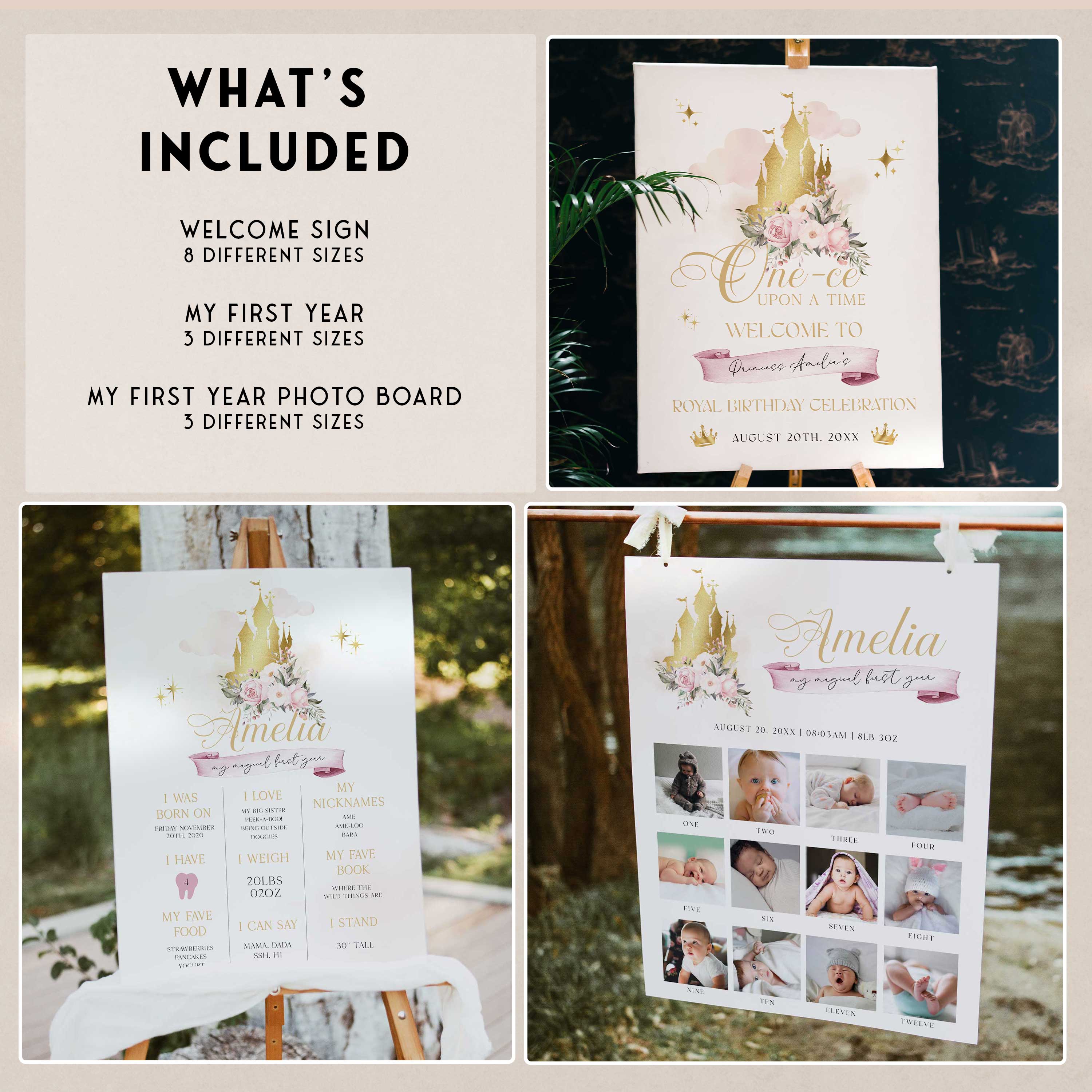 Once Upon A Time First Birthday Party Bundle – OhHappyPrintables
