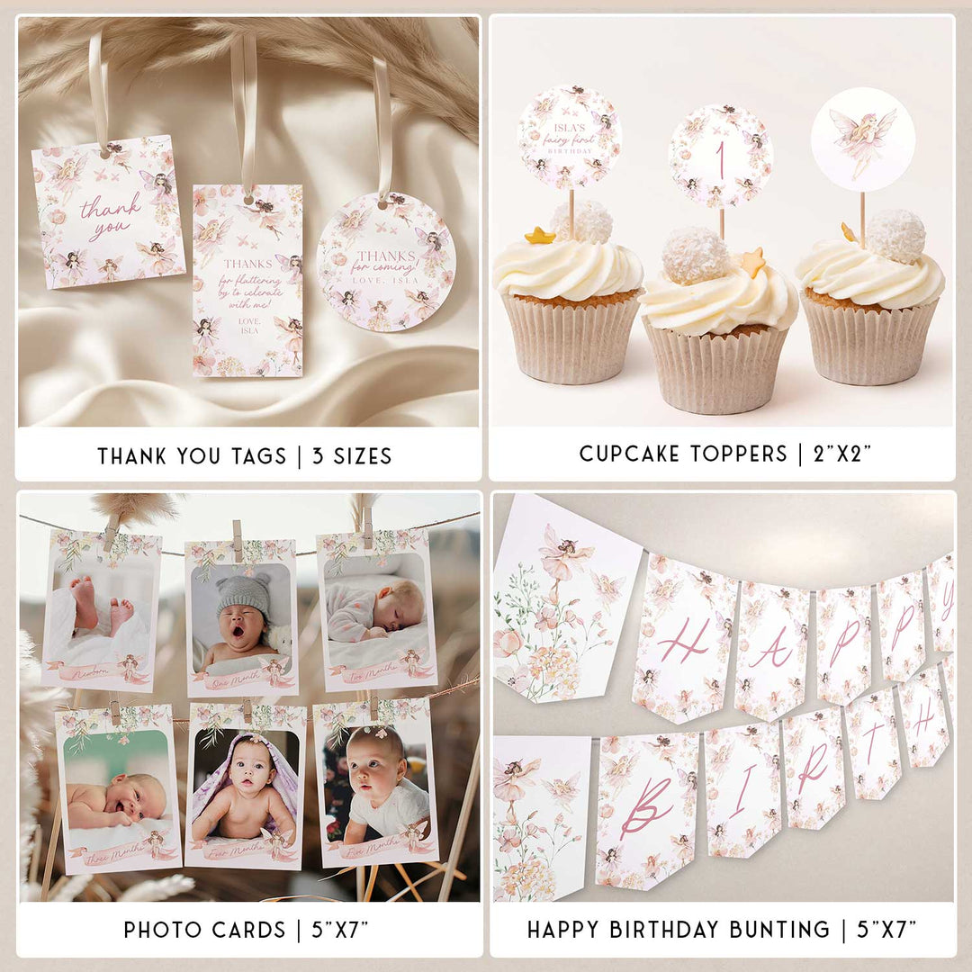 Fairy First Birthday Party Bundle