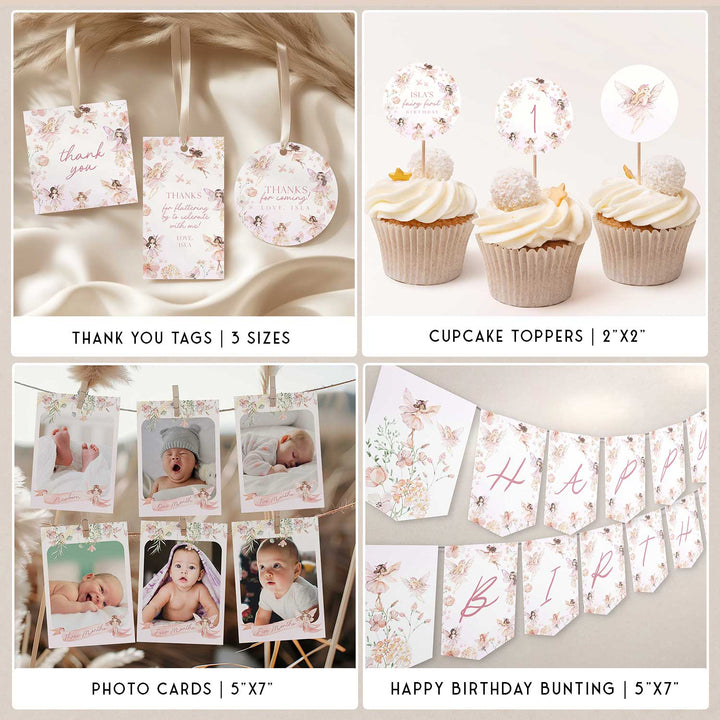 Fairy First Birthday Party Bundle