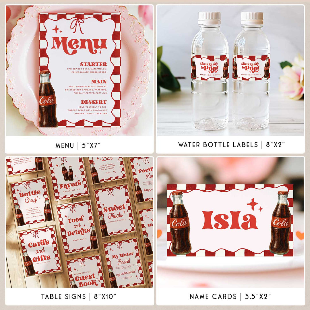 Retro Soda Ready To Pop Baby Shower Bundle