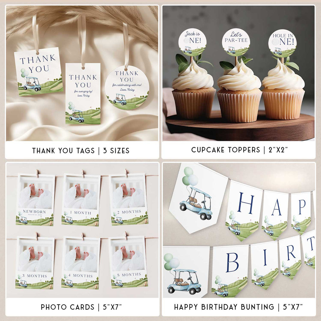 Hole In One Golf Birthday Party Bundle