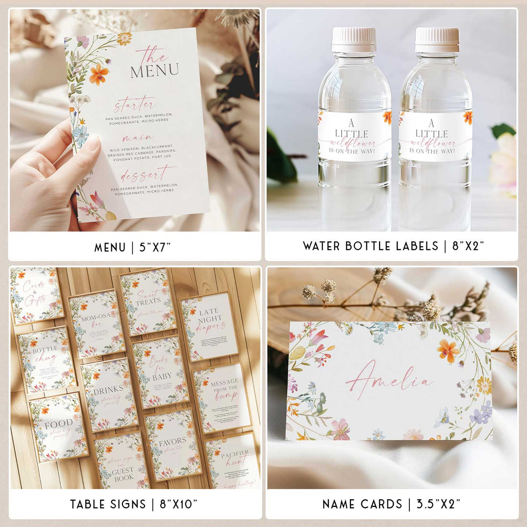 A Little Wildflower Baby Shower Bundle