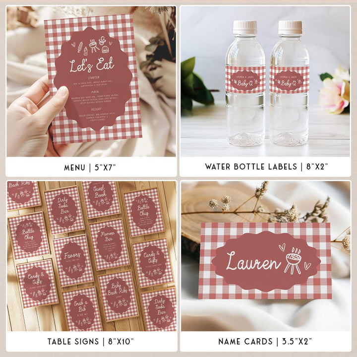 Baby-Q Gingham Baby Shower Bundle