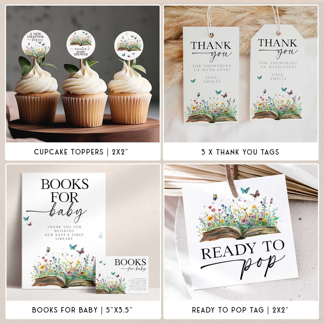 A New Chapter Begins Storybook Baby Shower Bundle