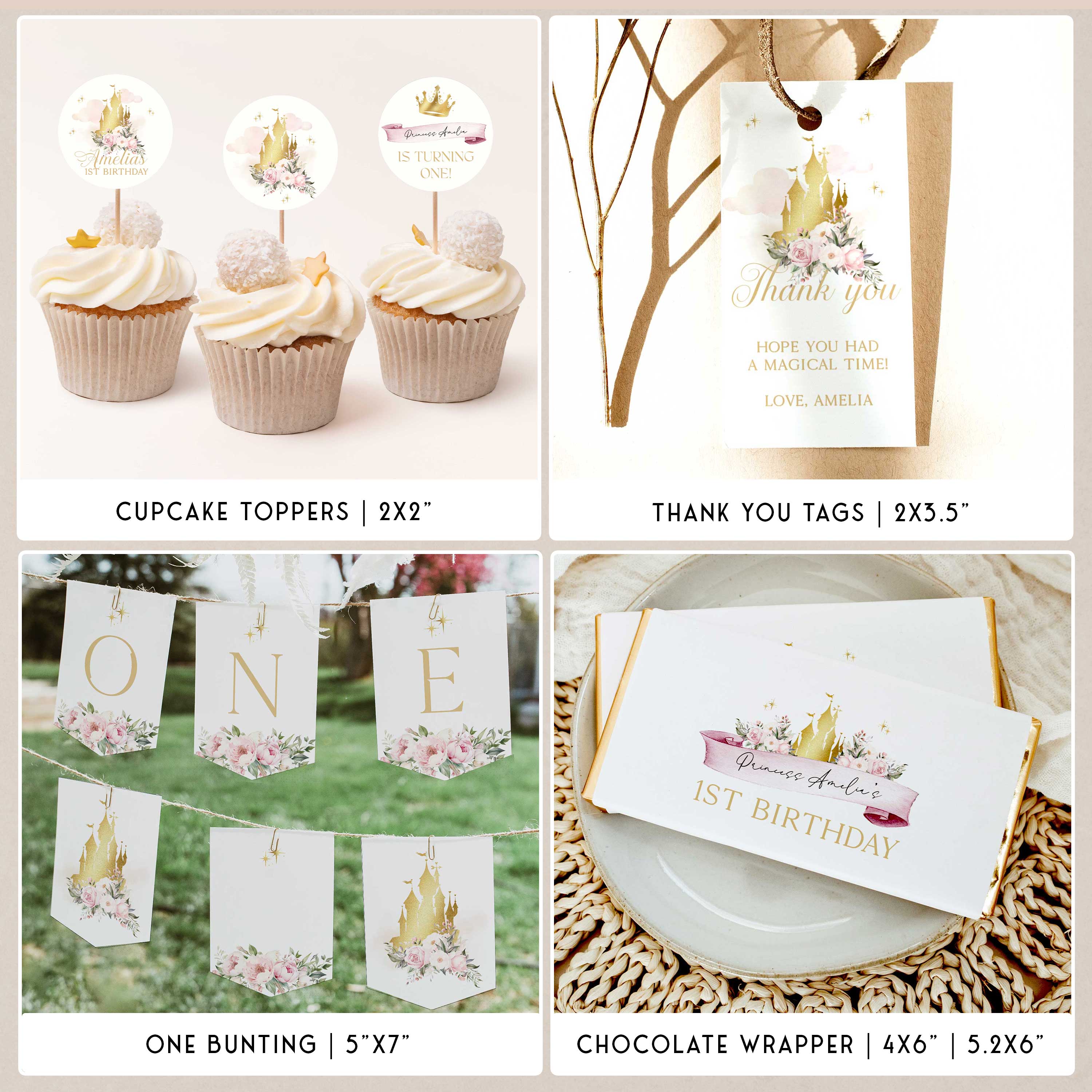 Once Upon A Time First Birthday Party Bundle – OhHappyPrintables
