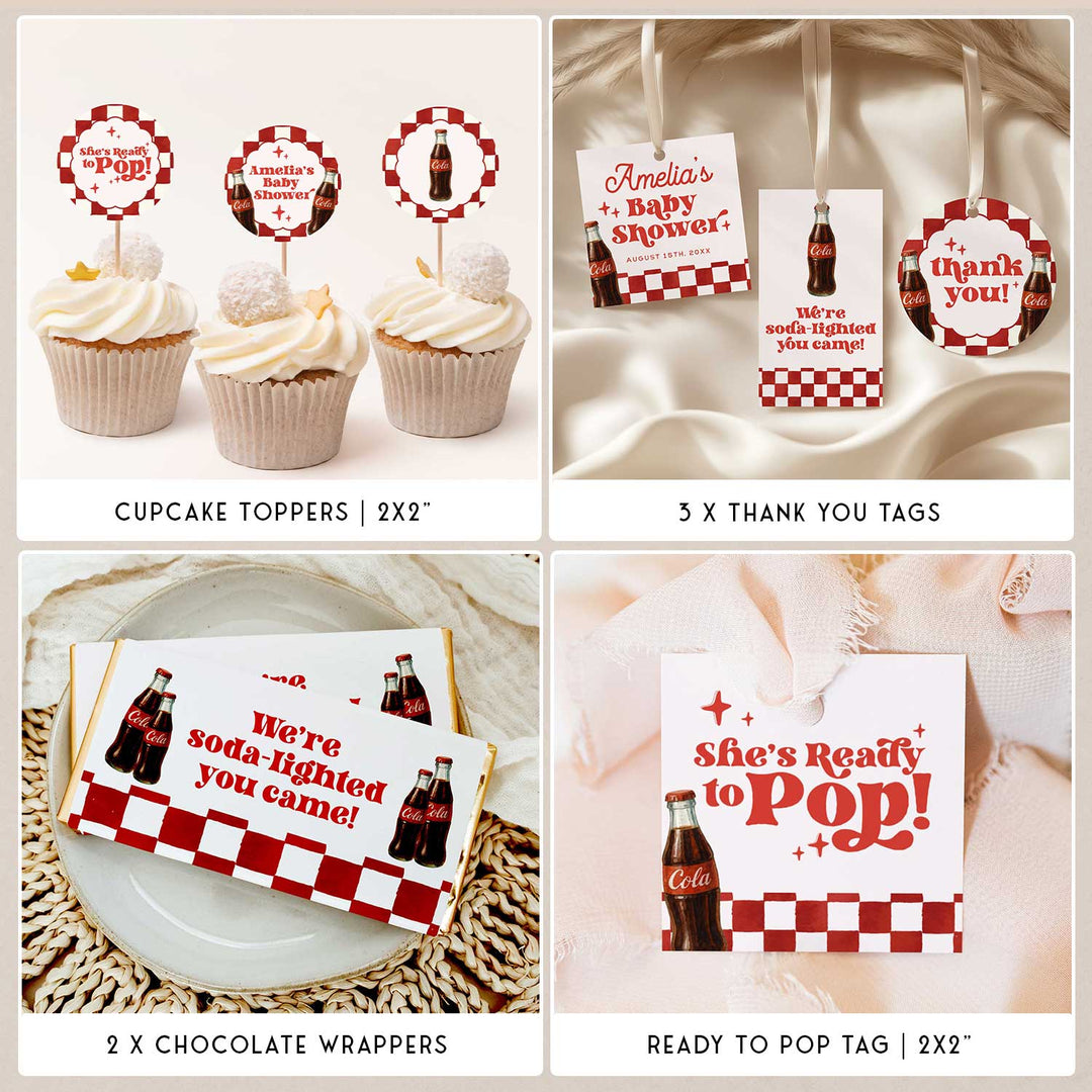 Retro Soda Ready To Pop Baby Shower Bundle