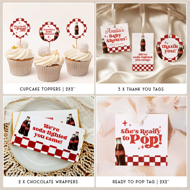 Retro Soda Ready To Pop Baby Shower Bundle