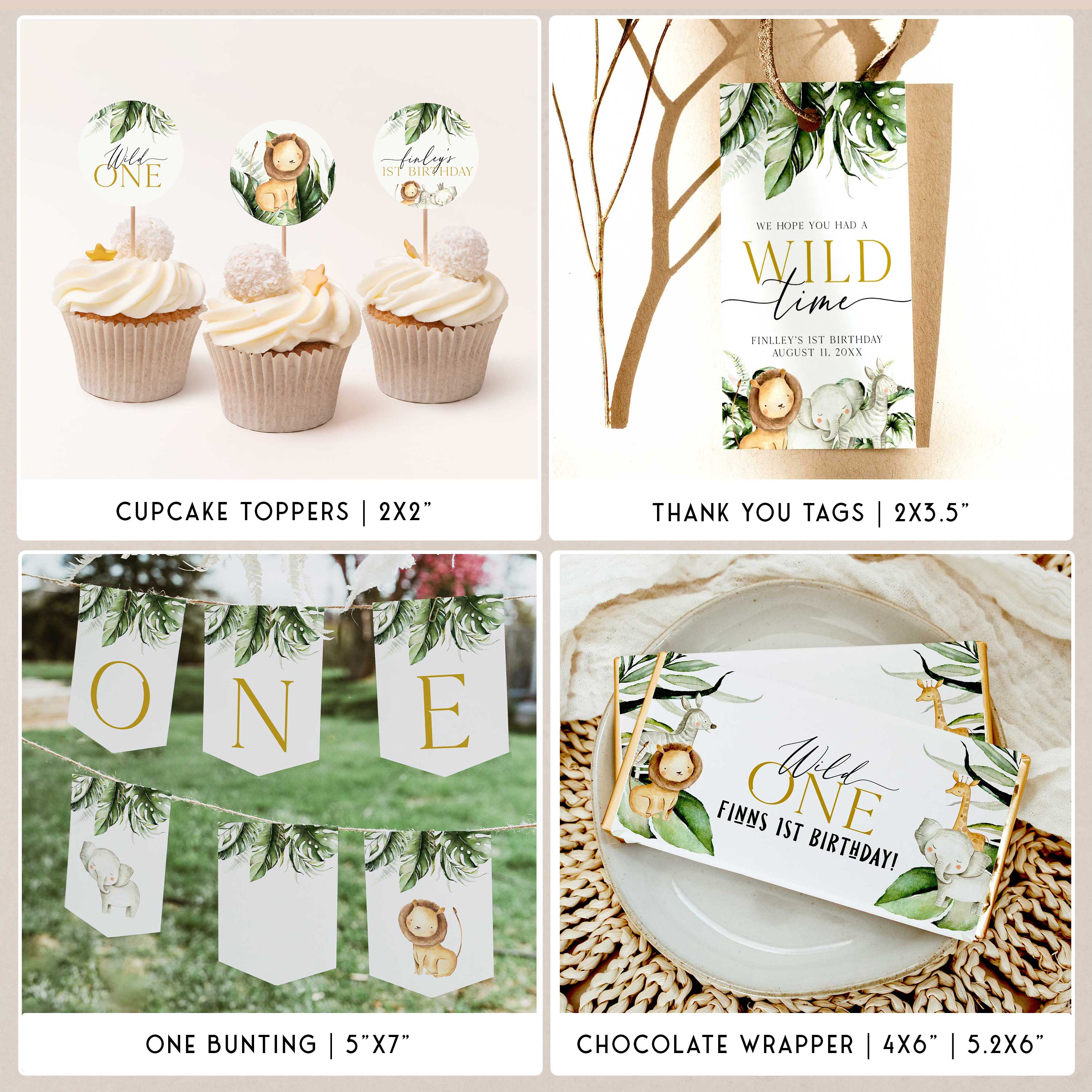 WILD ONE First Birthday Party Bundle – OhHappyPrintables