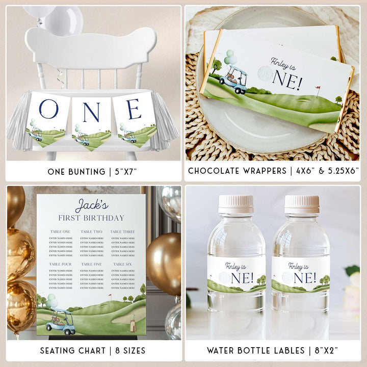 Hole In One Golf Birthday Party Bundle