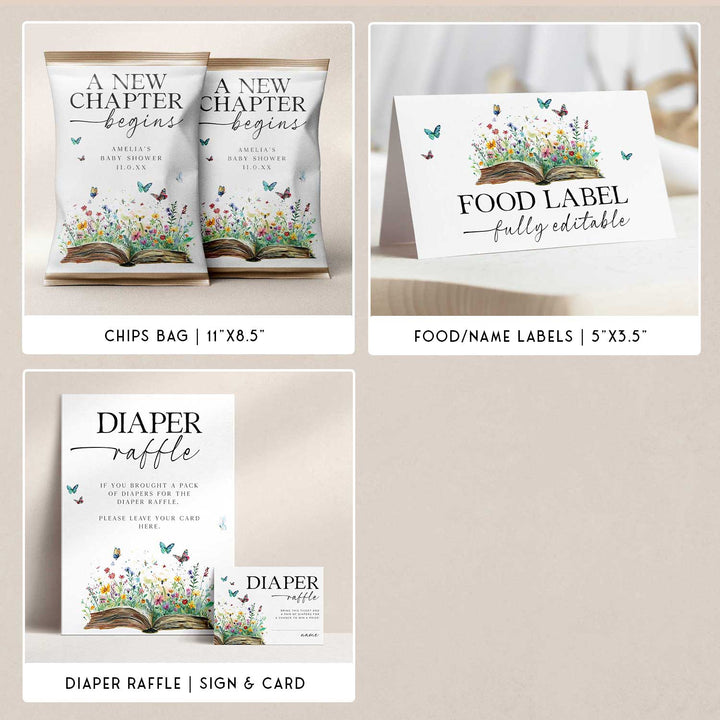 A New Chapter Begins Storybook Baby Shower Bundle