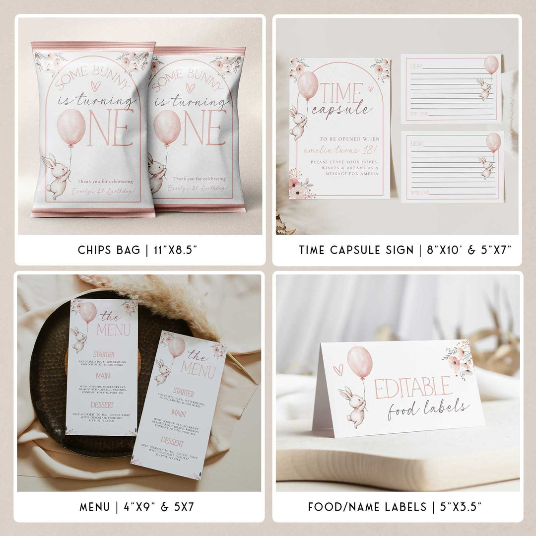 Some Bunny Is One Birthday Party Bundle
