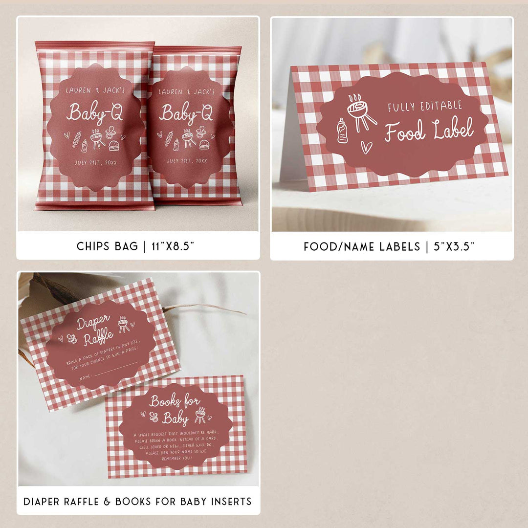 Baby-Q Gingham Baby Shower Bundle