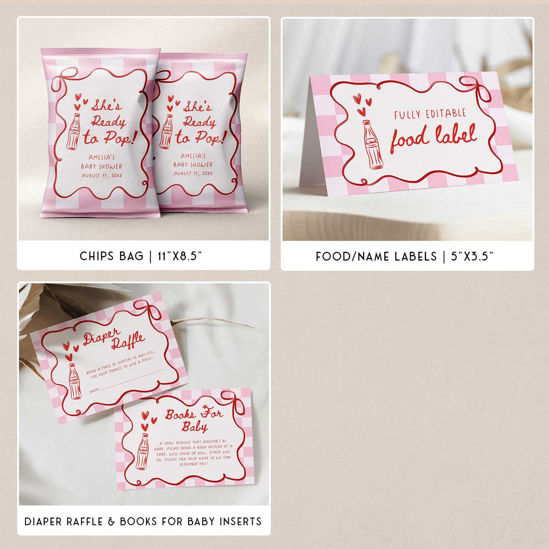 Pink Soda Ready To Pop Baby Shower Bundle
