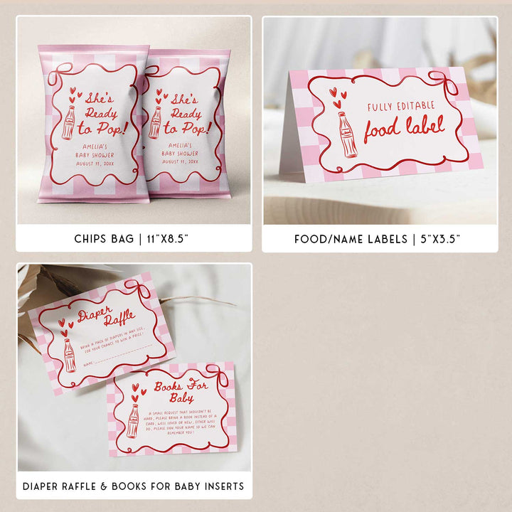 Pink Soda Ready To Pop Baby Shower Bundle