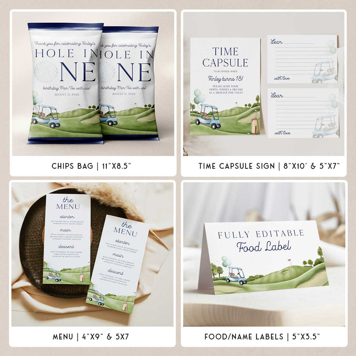 Hole In One Golf Birthday Party Bundle