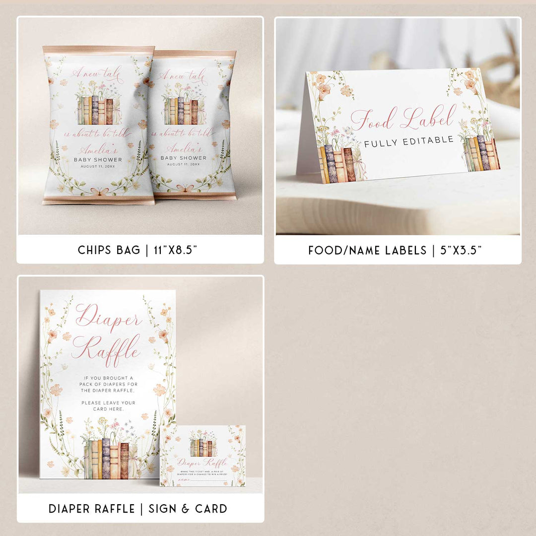 A New Chapter Begins Baby Shower Bundle