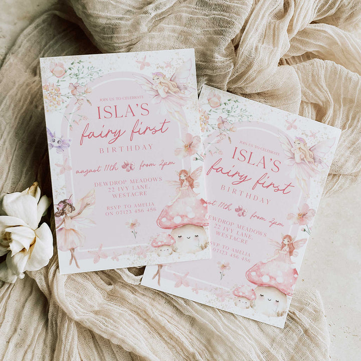 Fairy Enchanted Garden Birthday Invitation