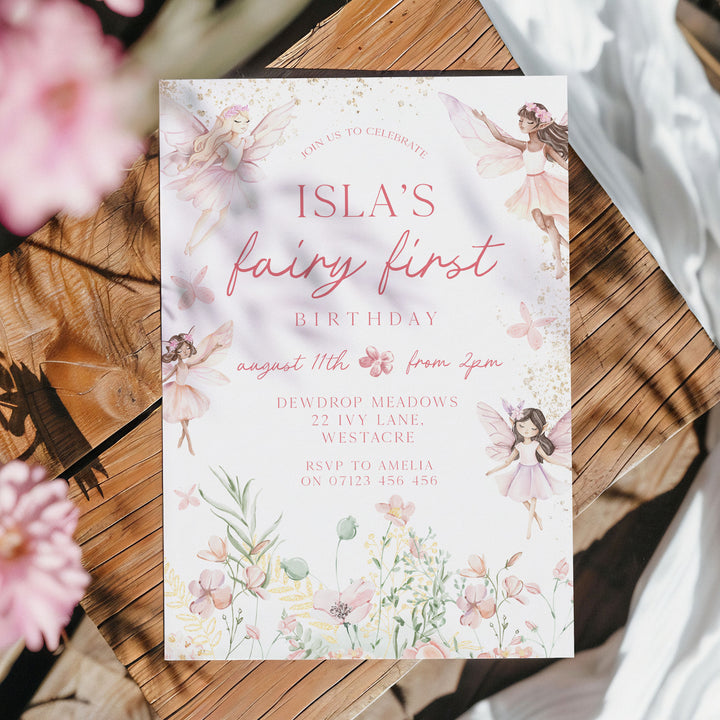 Fairy Whimsical Garden Birthday Invitation