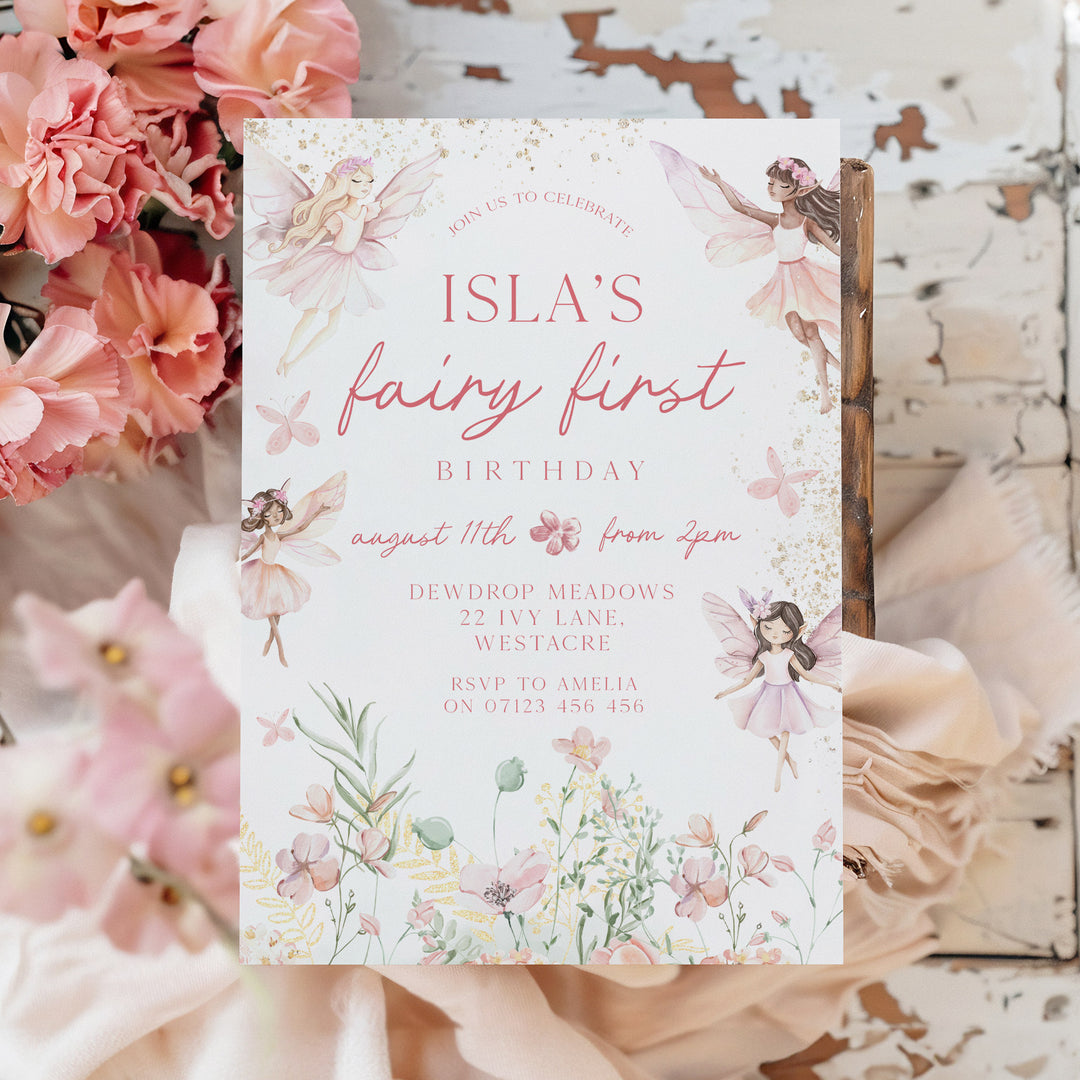 Fairy Whimsical Garden Birthday Invitation