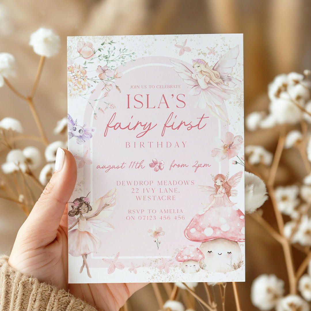Fairy Enchanted Garden Birthday Invitation