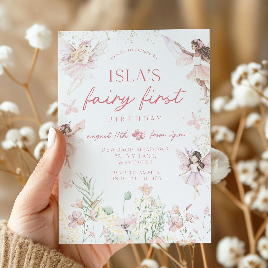 Fairy Whimsical Garden Birthday Invitation