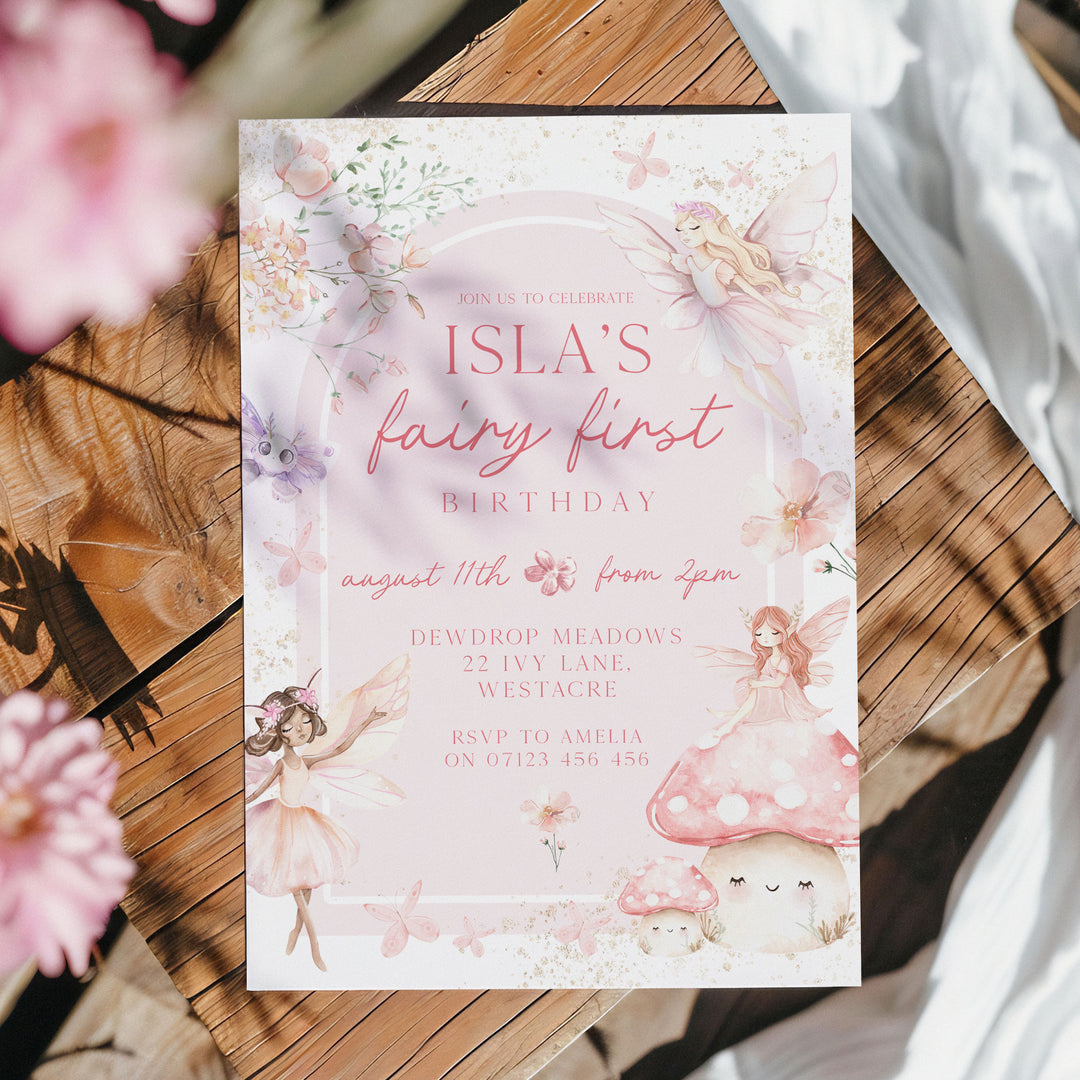 Fairy Enchanted Garden Birthday Invitation