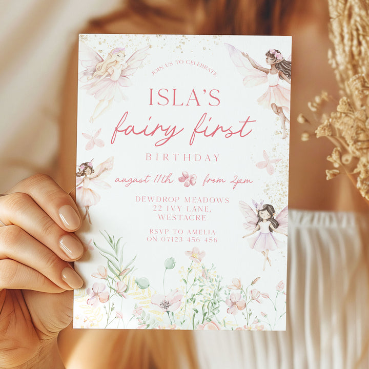 Fairy Whimsical Garden Birthday Invitation