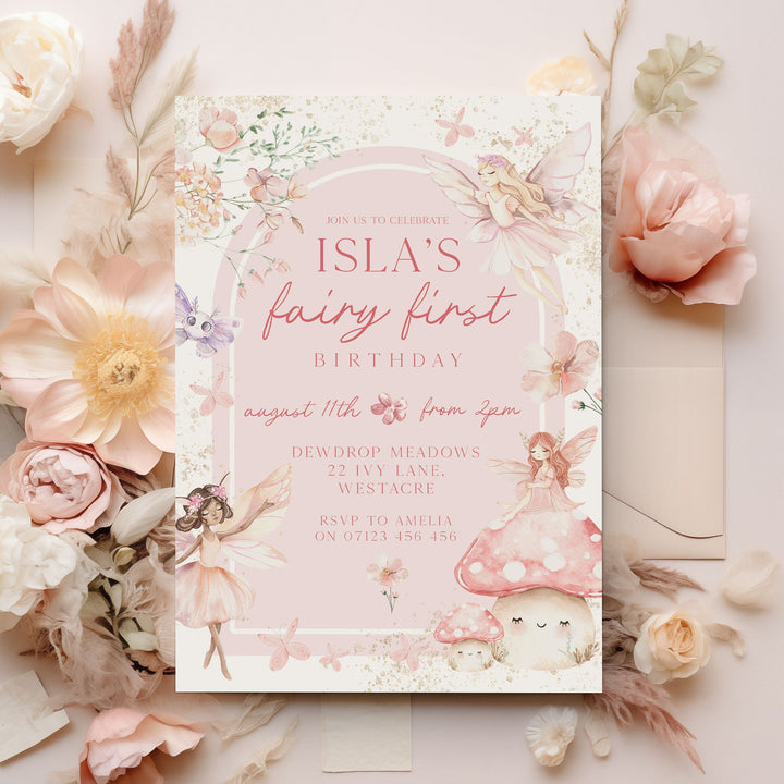 Fairy Enchanted Garden Birthday Invitation
