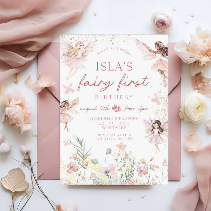 Fairy Whimsical Garden Birthday Invitation
