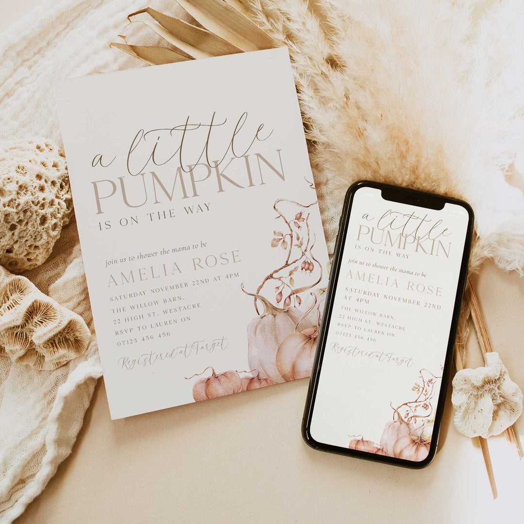 Whimsical Fall Baby Shower Invitation